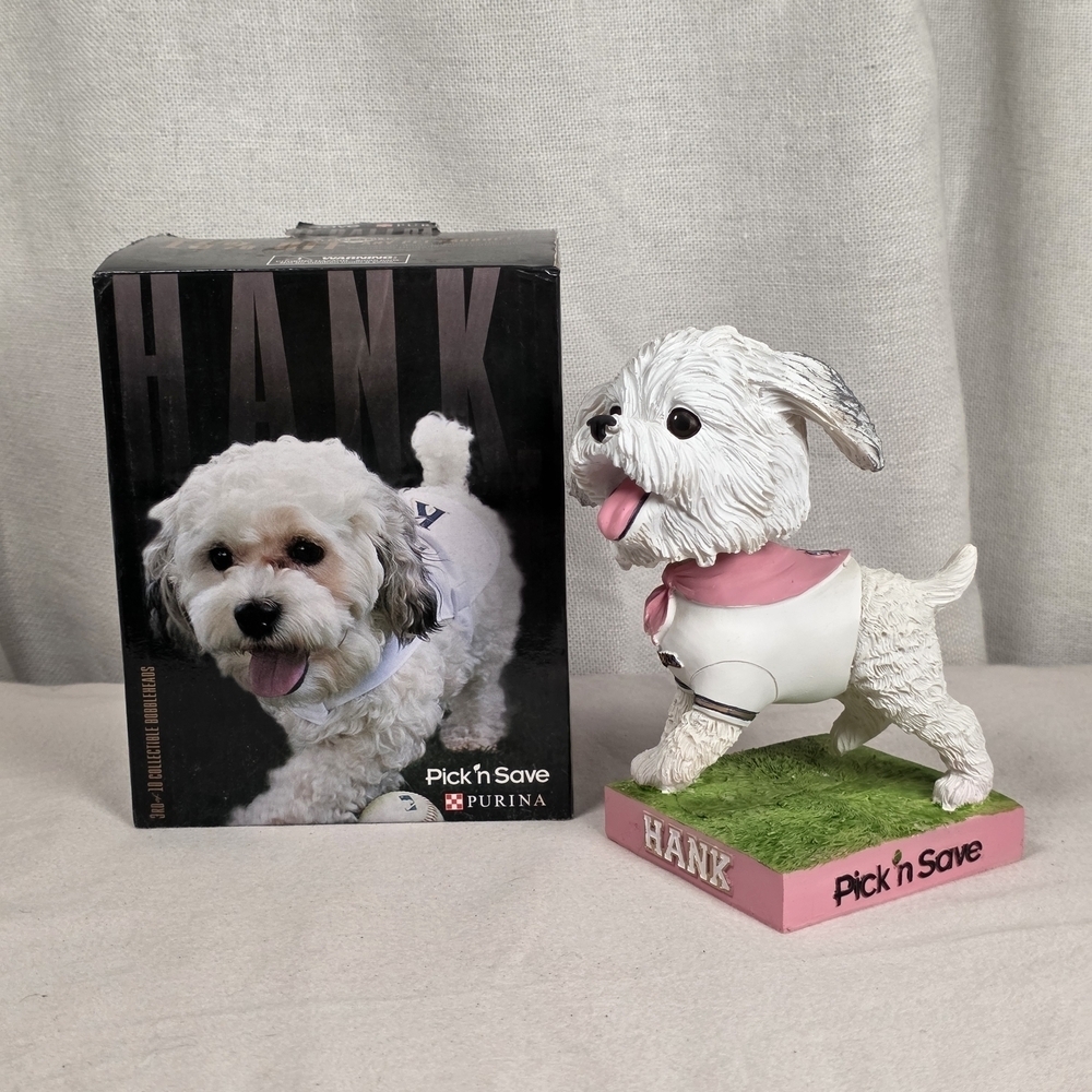 Milwaukee Brewers Hank the Ballpark Pup Bobblehead + Box MLB